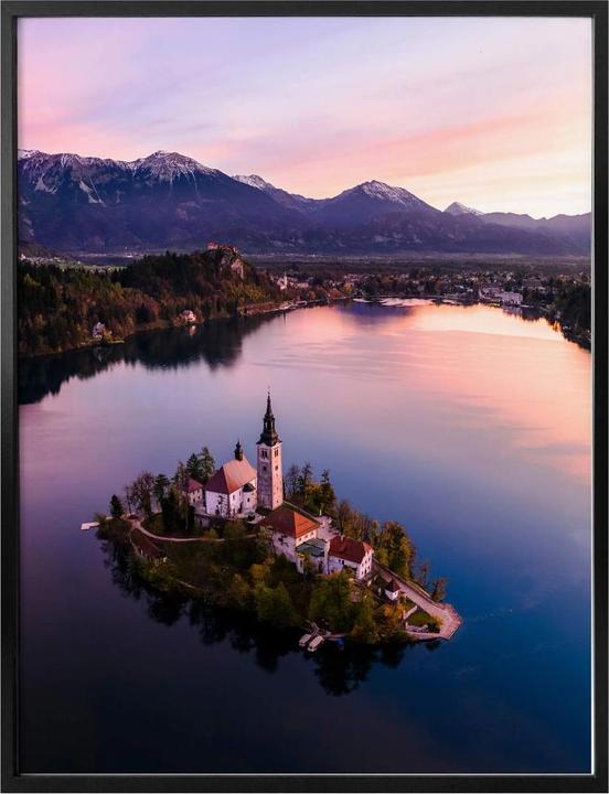 Actual product image Trenddeko Lake Bled in Slovenia (24 x 30 cm)