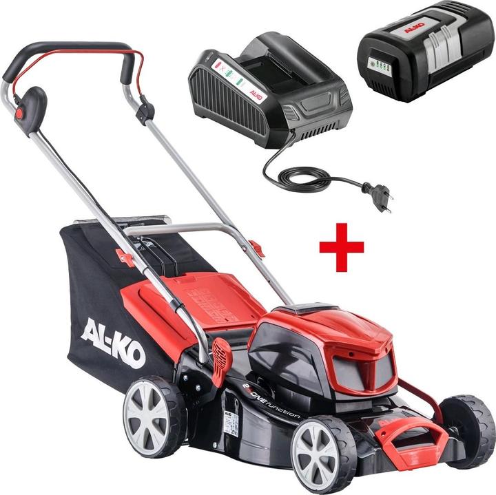 AL-KO Battery lawnmower 42.9 Li 36 V (Li-Ion battery 40 V / 4 Ah, 42 cm cutting width, sheet steel (Rechargeable battery operated)