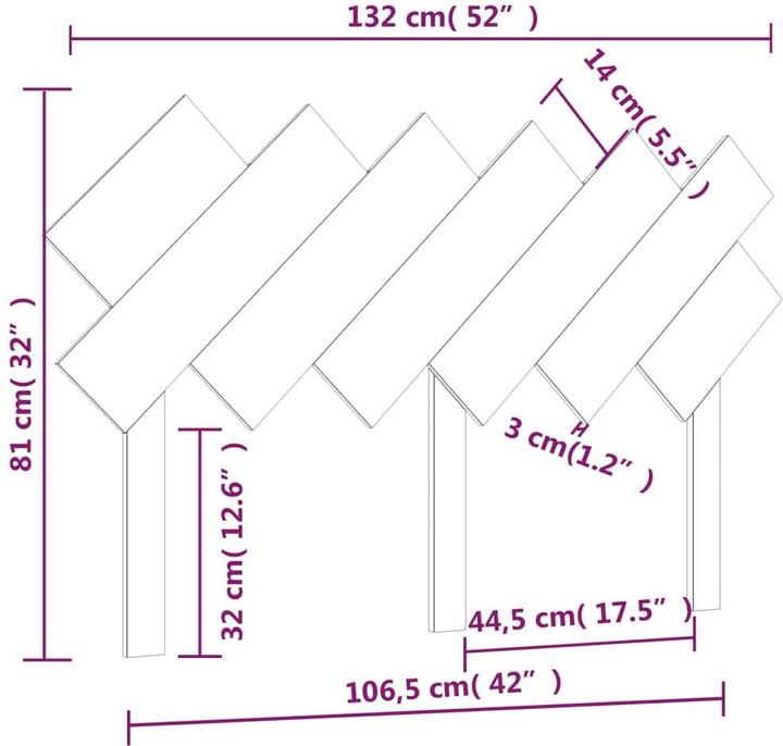 Produktbild VidaXL Ute (132 x 3 x 81 cm)