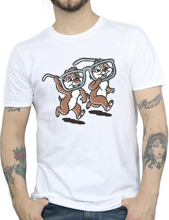 Actual product image Disney Mens Chip 'n Dale Glasses T-Shirt (4XL)