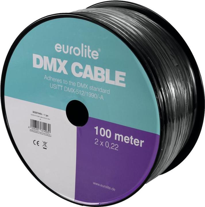 Eurolite DMX Kabel 2x0,22 100m sw (100 m)