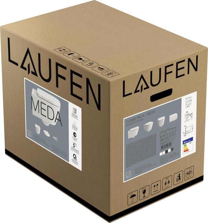 Productafbeelding Laufen Meda Wand-WC Set Advanced, Silent Flush, 360x540mm, inkl. WC-Sitz mit Deckel