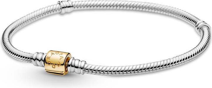 Pandora Snake Chain Armband (23 cm, Silber 925, Vergoldet, Metall)