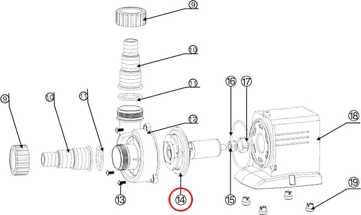 Produktbild SunSun CPP-10000 Poolpumpe Ersatzteil Rotor vormontiert Pool Pumpe