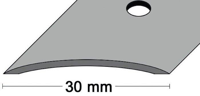 Produktbild PG Teppichschiene Breite 30 mm Länge 1000 mm Edelstahl matt gewolbt mittig gelocht