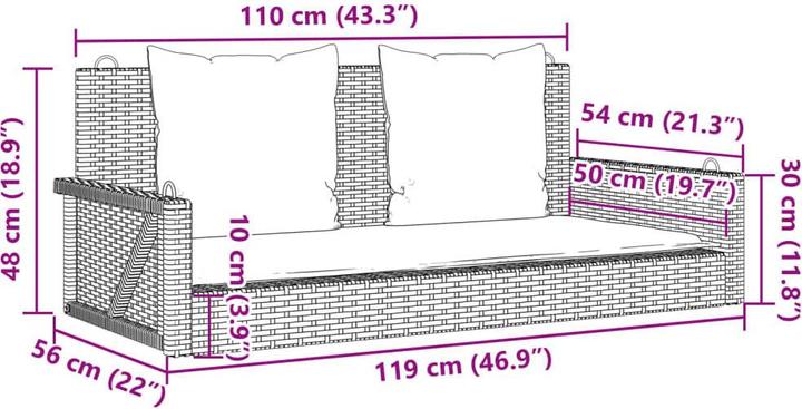 Immagine prodotto VidaXL Set da salotto da giardino da 10 pezzi con cuscini