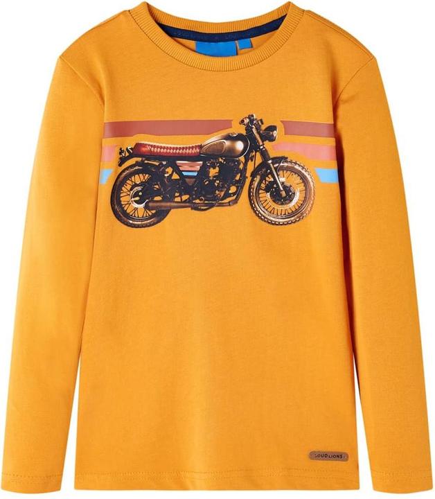 Immagine prodotto VidaXL Camicia da bambino a maniche lunghe ocra 92,Materiale: 100 % cotone,Colore (92)