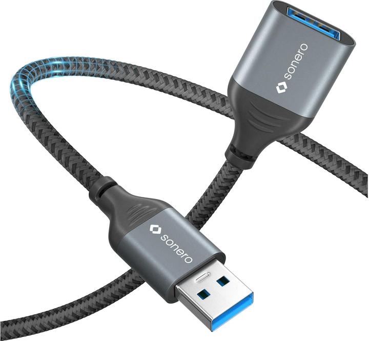 Actual product image Sonero USB 3.0 extension cable USB A - USB A 2 m (2 m, USB 3.1, USB 3.0)