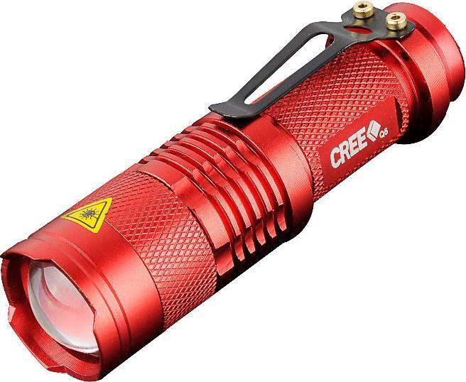 Immagine prodotto JTI Torcia LED CREE Ultrafire - Rosso (13.40 cm, 300 lm)
