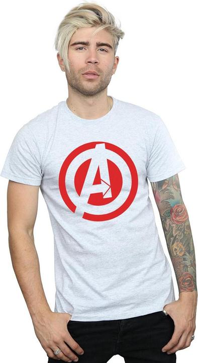 Immagine prodotto Marvel Maglietta Tinta Unita Logo Uomo (L)