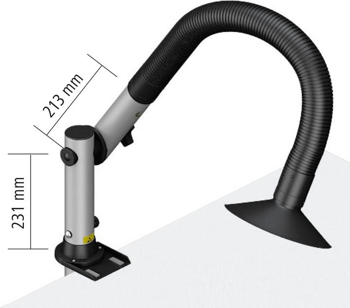 Image du produit Weller Erem Zero Smog TL KIT-1S WF Aspirateur de fumées de soudure (Bras d'aspiration)