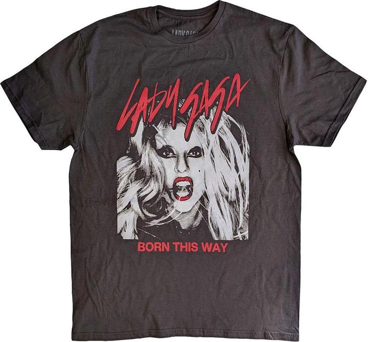 Actual product image Lady Gaga Unisex Adult Born This Way Photograph T-Shirt (S, M, L, XL, XXL)