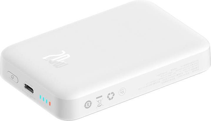 Actual product image Baseus Magnetic Powerbank, 10000mAh, 20W (white) (10000 mAh, 20 W, 20 Wh)