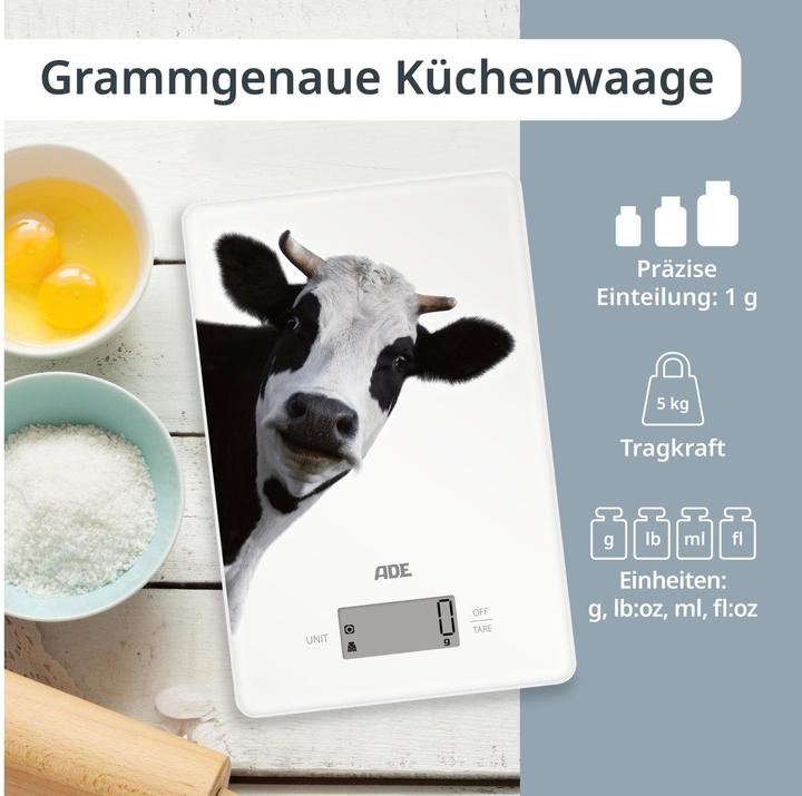 Actual product image ADE Küchenwaage Inka digital Motivdruck Kuh, Bedienungsart