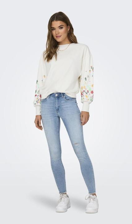 Image du produit Only Coupe normale Col rond Manches côtelées Épaule basse Sweat-shirt (XS)