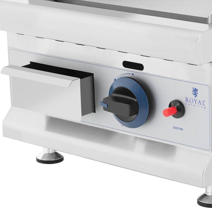 Produktbild Royal Catering Gasgrill Edelstahl Gasbräter 35 x 40 cm glatt 3.000 W Propan/Butan (3 kW)