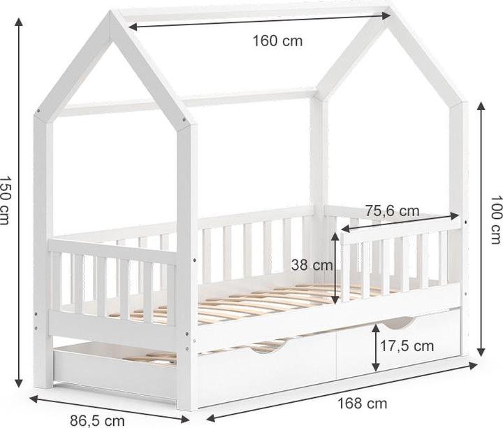 Actual product image VitaliSpa Hausbett Wiki (80 x 160 cm)