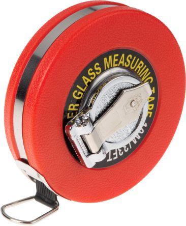 Rs Pro Ruban de mesure, L. 10 m, 33 ft métrique/pouce Résistant aux produits chimiques (Métrique)