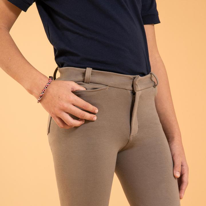 Produktbild Fouganza Reithose 140 Kniebesatz Kinder braun (164)