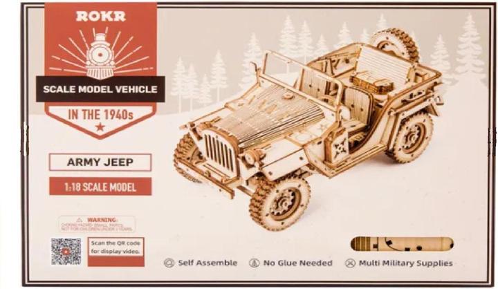 Actual product image Rokr MC701 - Army Field Car (369 pieces)