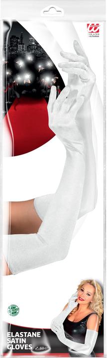Produktbild Widmann Weisse lange Satin Stretch Handschuhe 60cm