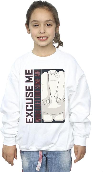 Actual product image Disney Girls Big Hero 6 Baymax Excuse Me Some Air Sweatshirt (116)