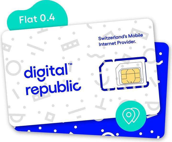 Digital Republic Carte SIM Internet illimité pendant 365 jours - Bas débit (Illimité)