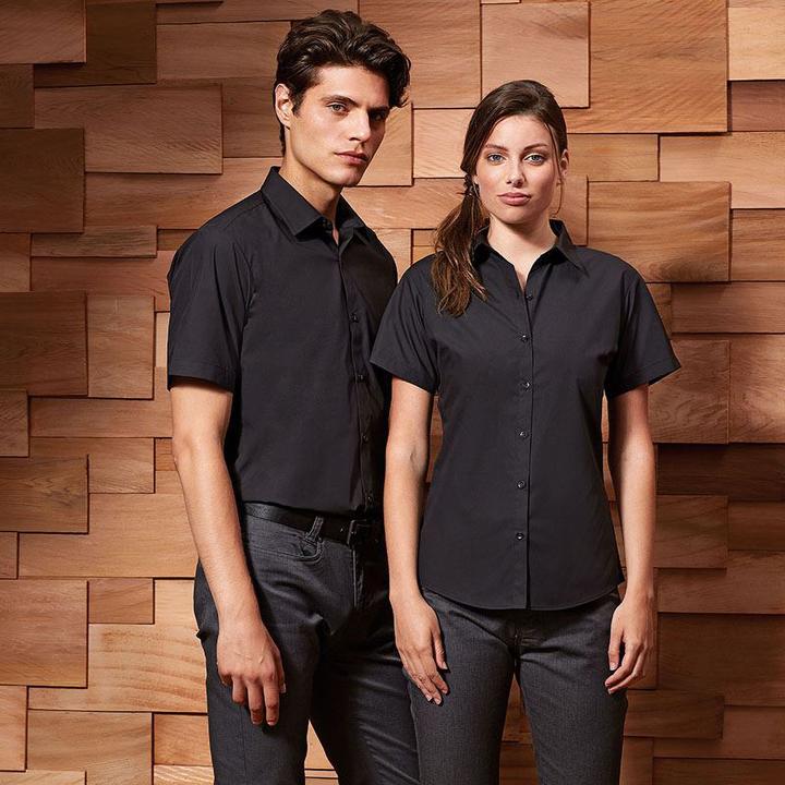 Actual product image Premier Poplin Blouse Work Shirt Short Sleeve (38)