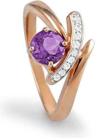 Produktbild Breuning RING - E.AMETHYST/Brill. 0,058 Ct. H/si (49, 585/14 K Gold)