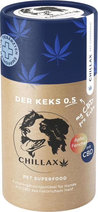 Produktbild Chillax Hund CBD-Keks 0.5mg Fenchel (Senior, Adult, Junior, 1 Stk., 180 g)