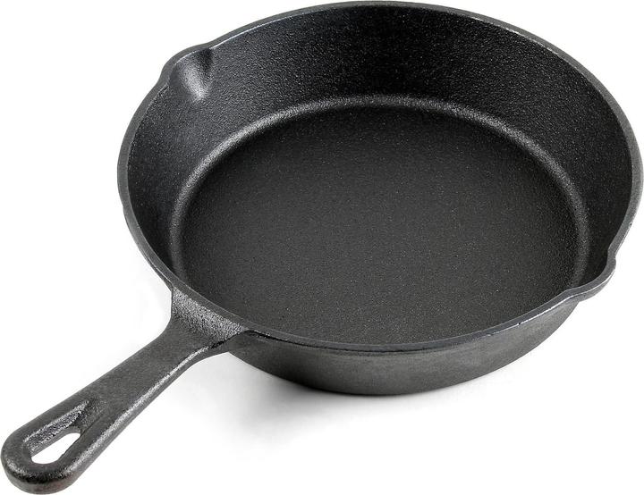 Produktbild Wiltec Feuerpfanne Gusseisen Ø20cm Bratpfanne Stiel Grillpfanne Outdoor Schmorpfanne