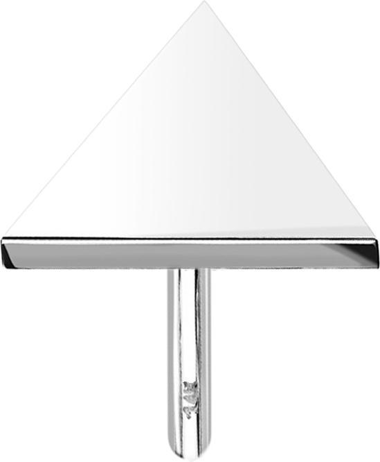 Star Piercing Threadless Dreieck 14k weissgold (ohne Messing, 14k Gold)
