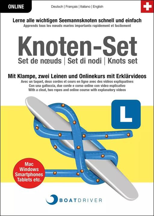 Knoten-Set, mit Klampe, Leinen, Video