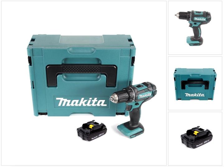 Productafbeelding Makita DDF 482 Y1J snoerloze boormachine 18V 62Nm in Makpac + 1x 1,5 Ah accu (Oplaadbare batterij)