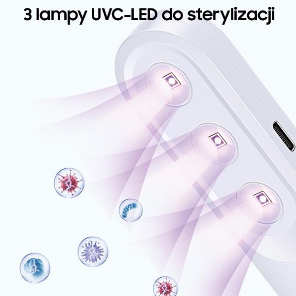 Produktbild Usams Lampa dezynfekująca mini UV-C ręczna sterylizator biały/white ZB159XDD01 (US-ZB159)