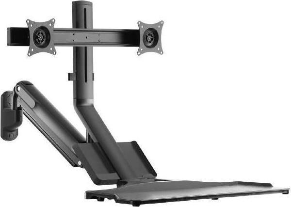 Produktbild Maclean Wandhalterung für zwei Monitore und Tastatur, Gasfeder mit Computerhalterung, für Monitore 17"27" (Wand, 27")