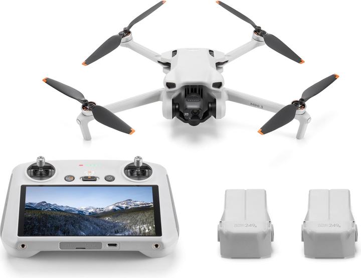 DJI Mini 3 mit RC Controller und Fly More Combo (38 min, 248 g, 48 Mpx)