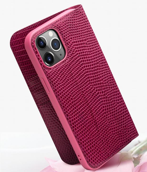Produktbild QiAlino Hülle Croco Flip (Apple iPhone 12 Pro Max)