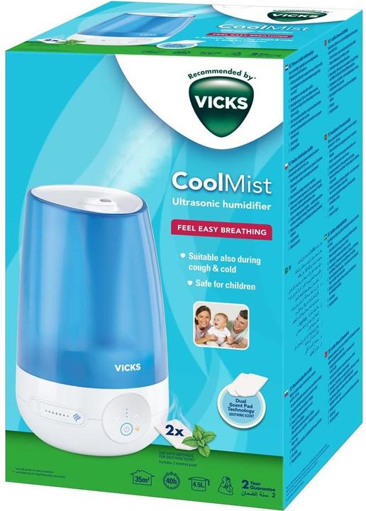 Actual product image Vicks Mini Kaltluft Ultraschall-Luftbefeuchter VUL565E (35 m²)