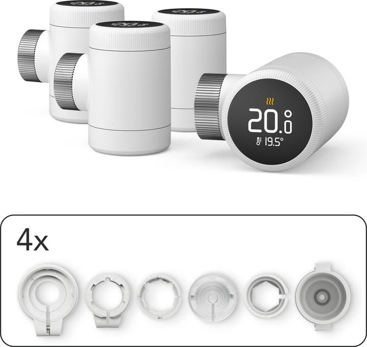 Actual product image tado° Smart Radiator Thermostat X - Quattro Pack