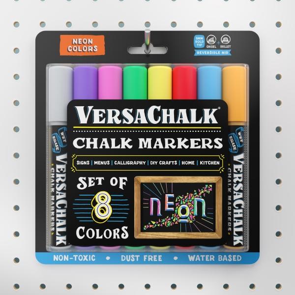 Image du produit VersaChalk - Marqueur craie liquide néon Set de 8 avec pointe de 5 mm (Multicolore, 5 mm, 8 x)