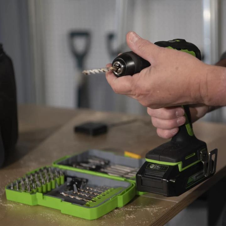 Actual product image Greenworks GD24DD60 cordless screwdriver / drill (60N.m) 24V without battery and charger (Rechargeable battery operated)