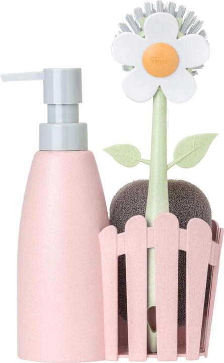 Actual product image Vigar Sink trough butler set FLORganic Pink