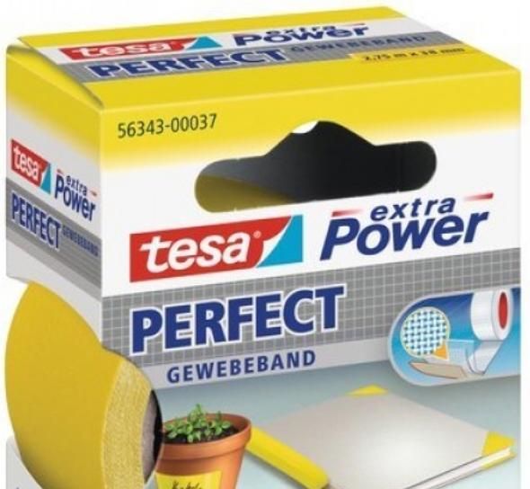 Actual product image tesa EXTRA POWER PERFECT fabric tape, fabric-reinforced duct tape (38 mm)