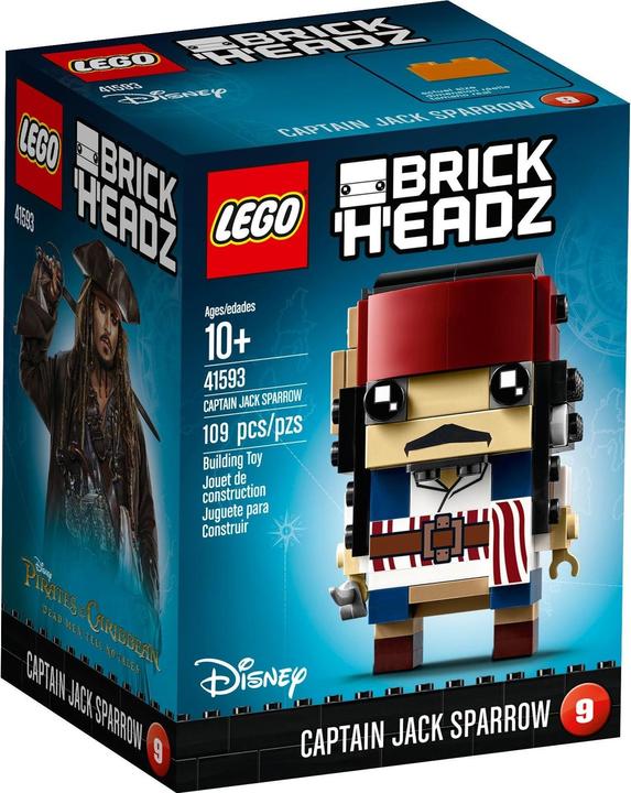 Image du produit LEGO BrickHeadz Capitaine Jack Sparrow (41593, LEGO Brickheadz)