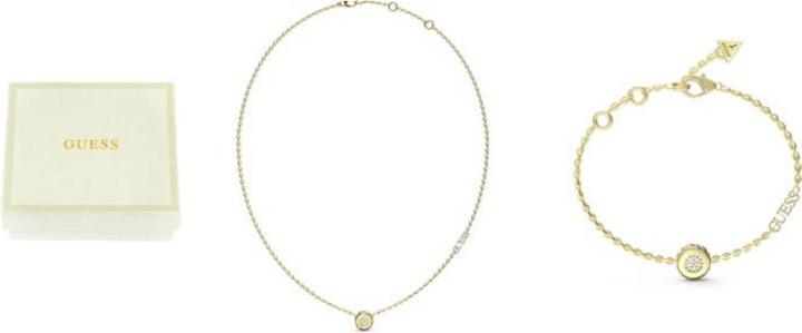 Actual product image Guess Matelasse Coin Bracelet&Nk Bx Set (Stainless steel)