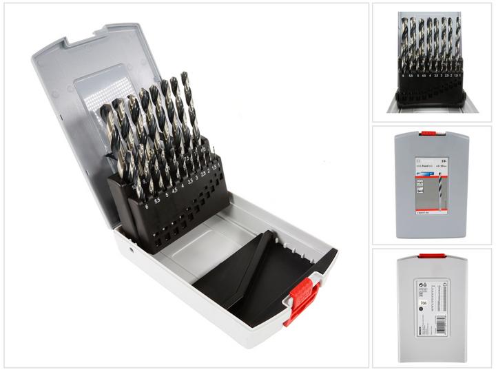 Actual product image Bosch Professional Zubehör HSS twist drill PointTeQ Set (1 mm, 1.5 mm, 2 mm, 2.5 mm, 3 mm, 3.5 mm, 4 mm, 4.5 mm, 5 mm, 5.5 mm, 6 mm, 6.5 mm, 7 mm, 7.5 mm, 8 mm, 8.5 mm, 9 mm, 9.5 mm, 10 mm)