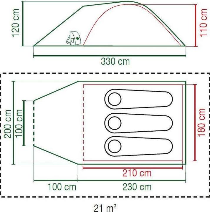 Actual product image Coleman Pingora 3 (Dome tent, 3.70 kg, 3 persons)