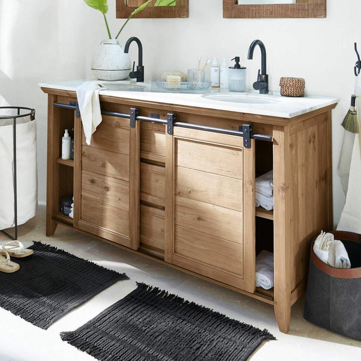 Produktbild Loberon Doppelwaschtisch Montcourt braun