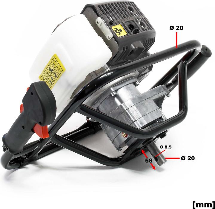 Image du produit Wiltec Tarière thermique Essence Set avec foret de 100 mm, 1,4 kW 1,9 CV Machine à percer Jardinage